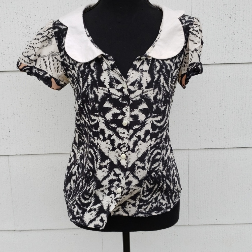 Alice Roi silk blouse with tiger in the back